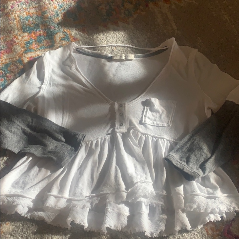 Free people quarter sleeve top